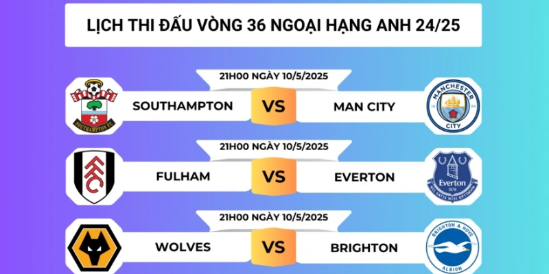 Thông tin chi tiết về lịch thi đấu
